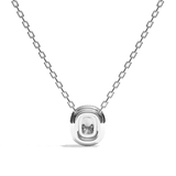 Collier Diamant Coussin - Simple Entourage - L'Impliquée