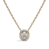 Collier Diamant Coussin - Simple Entourage - L'Impliquée