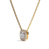 Collier Diamant Coussin - Simple Entourage - L'Impliquée