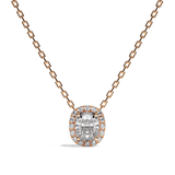 Collier Diamant Coussin - Simple Entourage - L'Impliquée