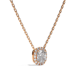 Collier Diamant Coussin - Simple Entourage - L'Impliquée