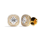 Puces Diamant Rond - Double Entourage - La Bavarde