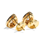 Puces Diamant Poire - Double Entourage - La Passionnante