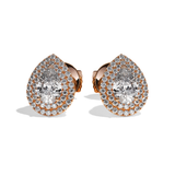 Puces Diamant Poire - Double Entourage - La Passionnante
