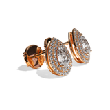 Puces Diamant Poire - Double Entourage - La Passionnante