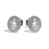 Puces Diamant Oval - Double Entourage - La Créative